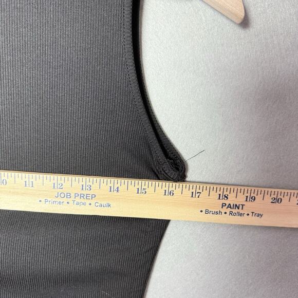 Romwe Black Dress Sleeveless Adjustable String Ruched Sides Size M - Picture 9 of 10